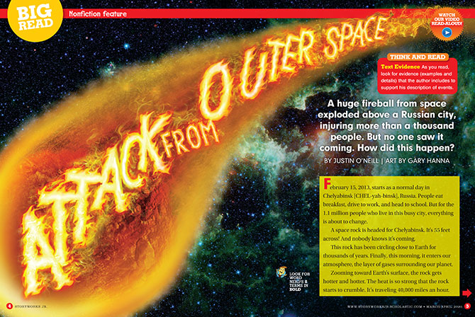 magazine spread for Attack from Outer Space