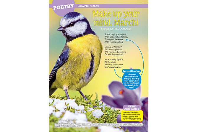magazine spread for Make Up Your Mind March